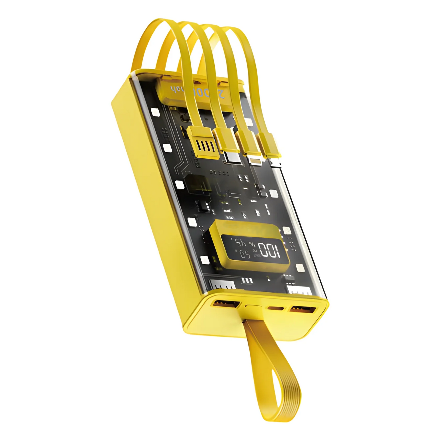 Transparent Power Bank 20000mah 66watt Fast Charging In Built Wires